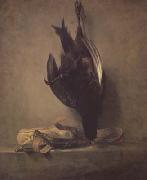 Jean Baptiste Simeon Chardin Still Life with Dead Pheasant and Hunting Bag (mk14) oil painting on canvas